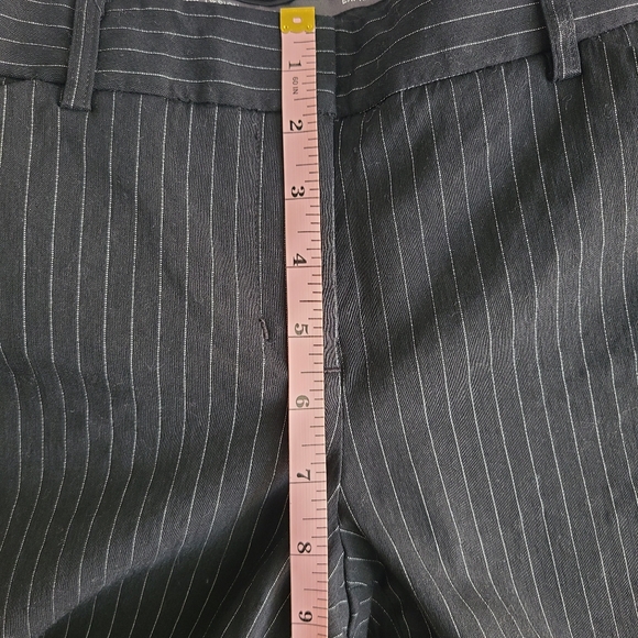 Express Design Studio Editor Mid Rise Bootcut Pinstripe Dress Pants Size 6R - Picture 8 of 11